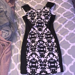 Tight Black & White Dress